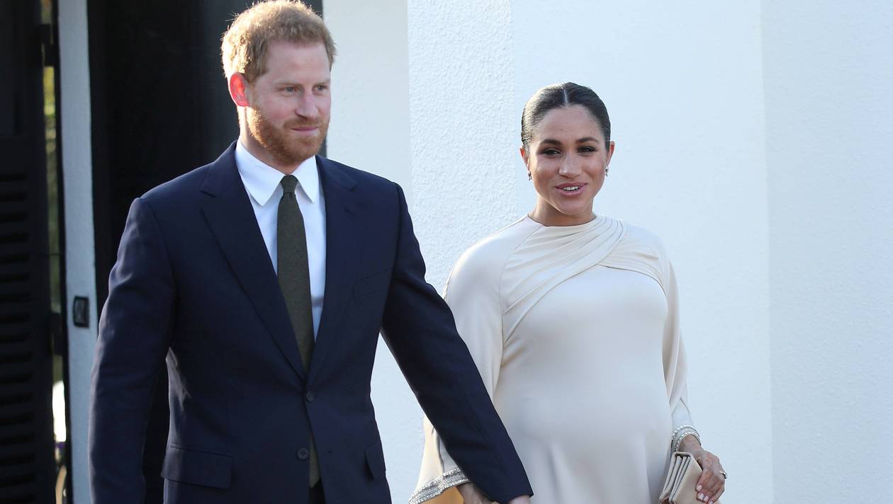 FILE PHOTO: Britain's Prince Harry and Meghan, Duchess of Sussex arrive for a reception hosted by the British Ambassador to Morocco at the British Embassy in Rabat, Morocco February 24, 2019. Yui Mok/Pool via REUTERS/File Photo